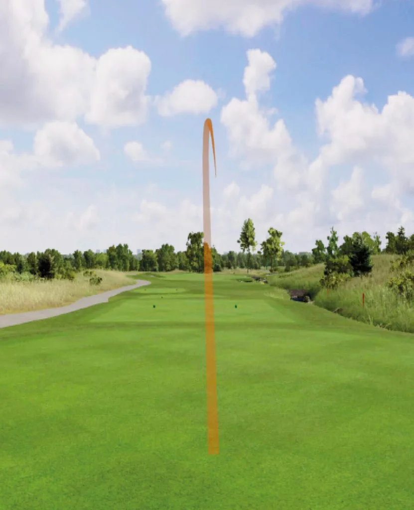 golf shot tracer at trackman driving range in bristol